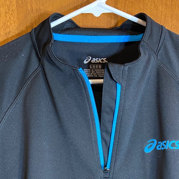 ASICS Black Shirt with Blue Details, Quarter Zip, Women's L - Picture 5 of 11